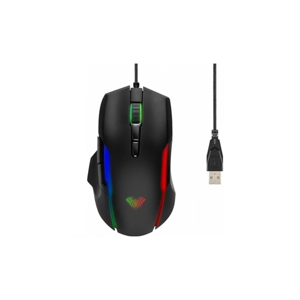 Aula Tormant Wired Gaming Mouse, USB, RGB Illumination, 6400 DPI - Black