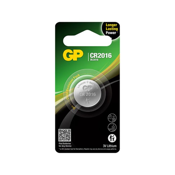 GP CR2016 Lithium Battery 3V