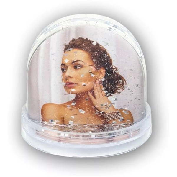 Фото кугла со сребрени светки